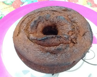 Bolo de banana com chocolate