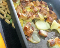 Batatas gratinadas com bacon