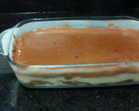 Pavê de chocolate preto e chocolate branco