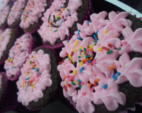 Cupcake de chocolate no micro-ondas