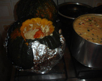 Camarão na moranga com catupiry