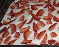 Sobremesa gelada de morango