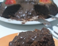 Bolo de chocolate com aveia