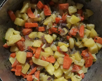 Refogado de batata e cenoura