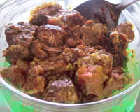 Músculo de panela, sem água