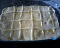 Batatas ao forno com molho branco e requeijão