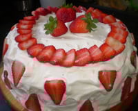 Bolo de aniversário de morango