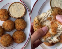 Bolinhas de frango ao molho alfredo: receita fácil tem um recheio muito cremoso e a casquinha crocante é de dar água na boca