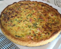 Quiche de alho poró com bacon