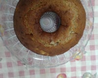 Bolo de liquidificador de maçã e banana