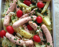 linguiça de frango ao forno