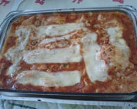 Lasanha de massa de pastel