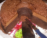 Bolo pudim de chocolate