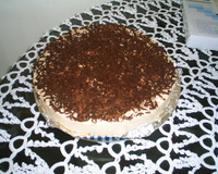 Torta cremosa de banana com chocolate