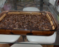 Pavê de chocolate com barra de chocolate