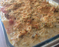 Lasanha de brócolis com molho branco