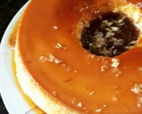 Pudim na boca do fogão