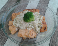 Salmão ao molho de castanha