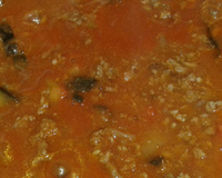 Carne moída com berinjela