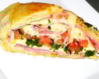 Enrolado de presunto e queijo