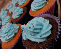 Cupcake de chocolate no micro-ondas