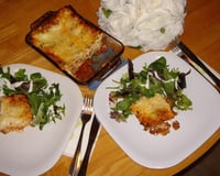 Lasanha à bolonhesa com creme de ricota