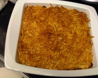 Torta de frango com batata palha