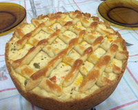 Torta de frango e requeijão com massa podre