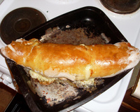 Pão recheado com presunto