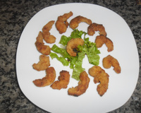 Camarão à milanesa