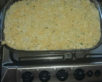 Macarrão ao molho branco e frango