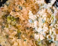 Macarrão com brócolis e creme branco