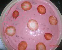 Sobremesa simples de morango