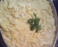 Macarrão com peito de frango ao molho branco