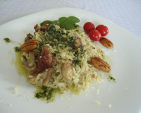 Risoto al Pesto com Nata e Nozes