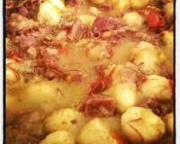 Banana verde com carne seca