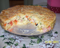 Torta de frios com legumes