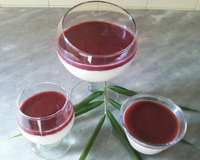 Panna cotta light com geleia de morango