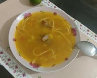 Sopa de legumes com frango e macarrão