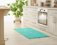 Como manter os tapetes e panos de chão da cozinha limpos