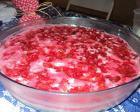 Flan de baunilha com calda de maçã