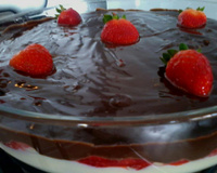 Delícia de chocolate e morangos