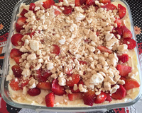 Sobremesa de morangos com suspiro