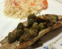 Filé de peixe com alcaparras