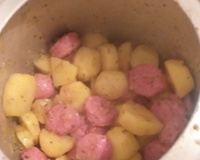 Lingüiça com batata