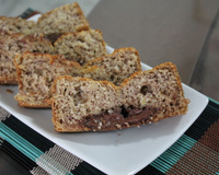 Bolo de banana com nutella