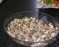 Torta de brigadeiro, sorvete e bis