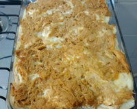 Panqueca de frango ao molho 4 queijos