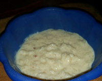 Arroz doce com coco e paçoca