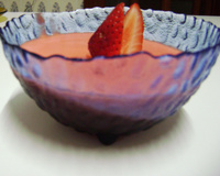 Gelatina com creme rosado